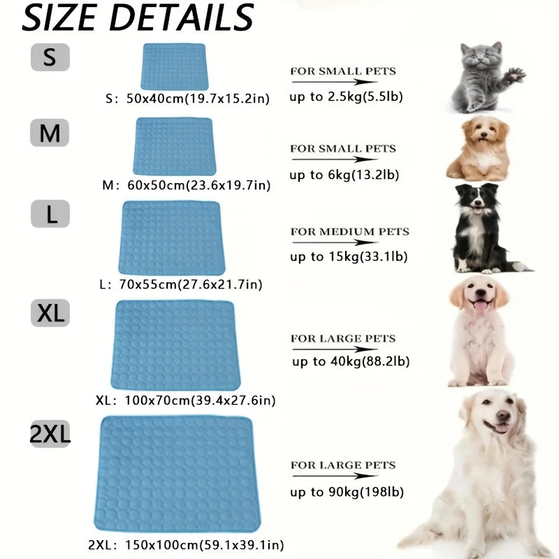 Tappetino Refrigerante per Cani, Cuccia Rinfrescante Estiva Extra Large per Cani di Piccola e Grande Taglia, Accessori per Animali Domestici, Coperta Durevole per Gatti, Tappetino Refrigerante per Gatti, Coperta Refrigerante