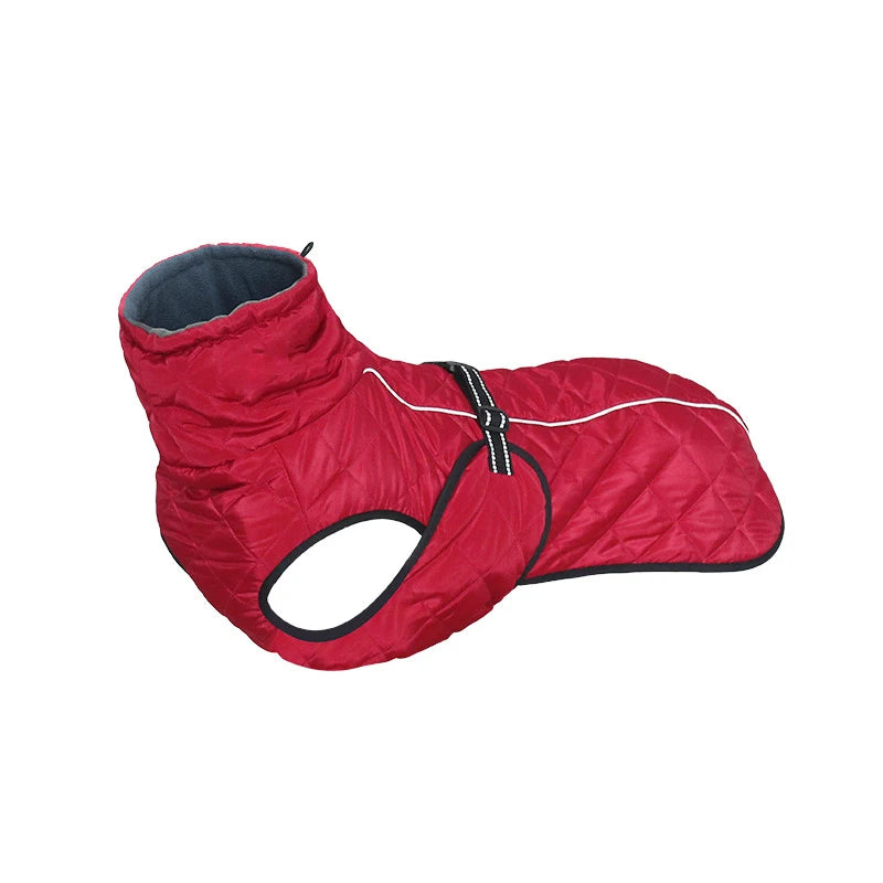 Giacca da esterno per cani Cappotto riflettente impermeabile per animali domestici Gilet invernale in cotone caldo Abbigliamento per cani di taglia media Labrador