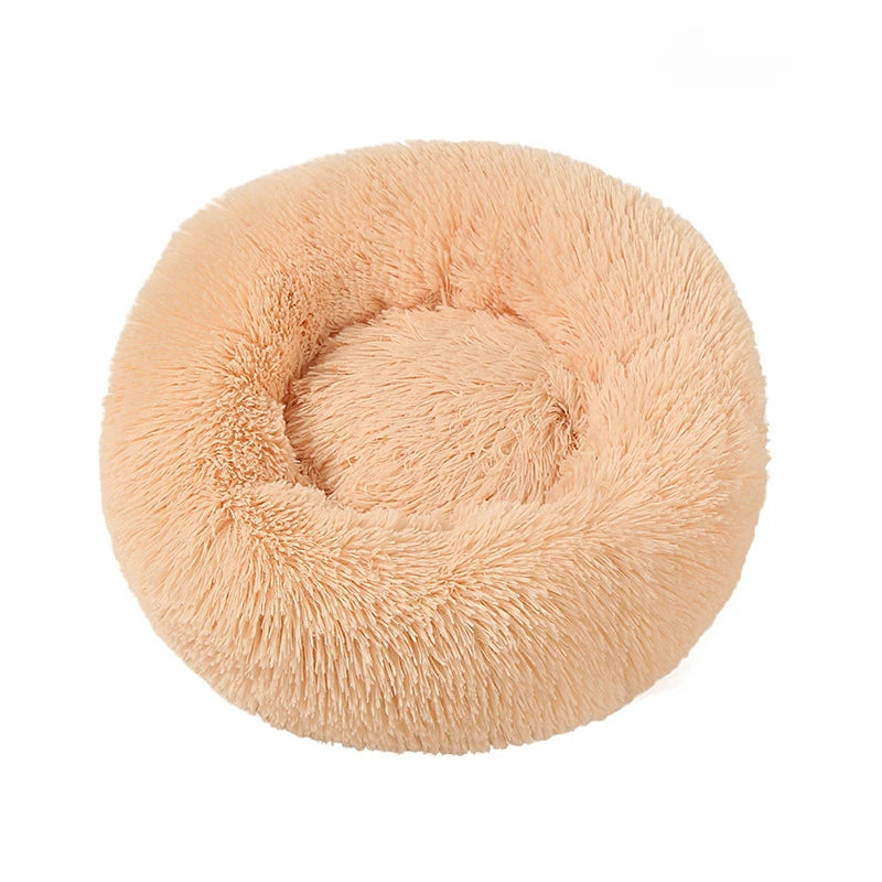 Cuccia Rotonda per Cani, Letto Caldo Invernale per Gatti, Cestino in Peluche Lavabile per Cani di Piccola, Media e Grande Taglia, Divano per Gatti