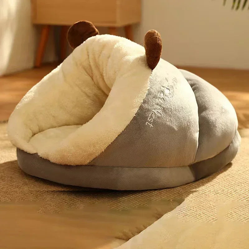 Cuccia per cani di piccola taglia calda invernale, casa per cani traspirante, pantofole carine, letto per cani a forma di sacco per gatti, pieghevole, lavabile, per animali domestici