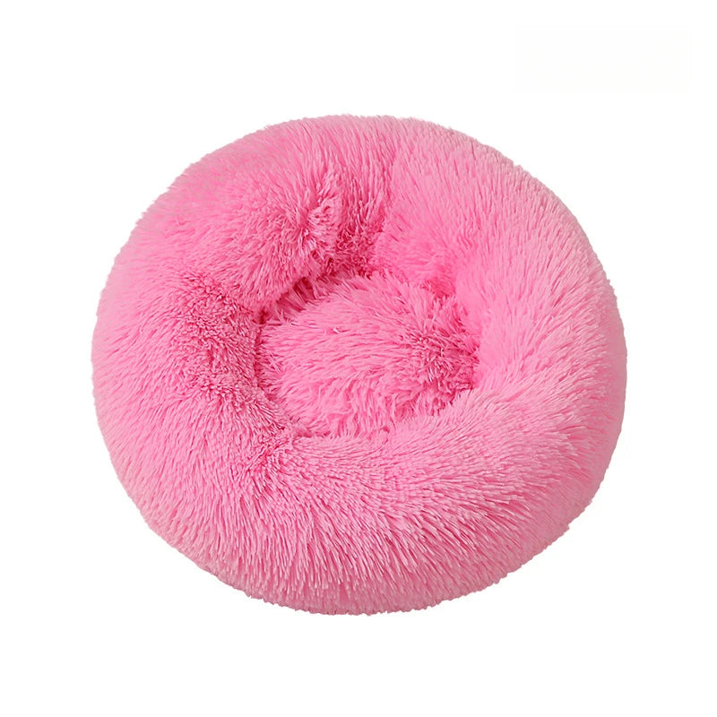 Cuccia Rotonda per Cani, Letto Caldo Invernale per Gatti, Cestino in Peluche Lavabile per Cani di Piccola, Media e Grande Taglia, Divano per Gatti