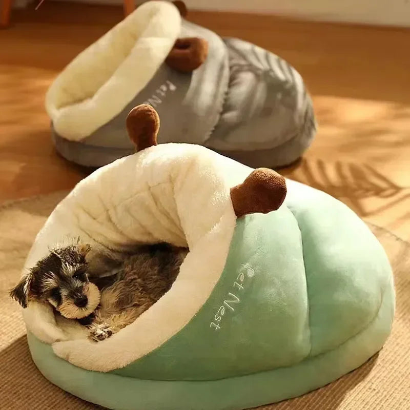 Cuccia per cani di piccola taglia calda invernale, casa per cani traspirante, pantofole carine, letto per cani a forma di sacco per gatti, pieghevole, lavabile, per animali domestici