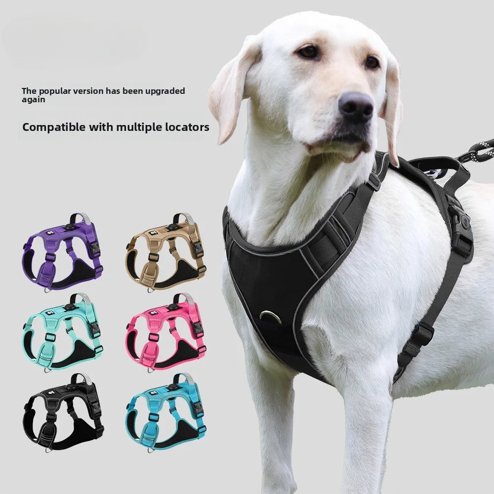 Guinzaglio anti-smarrimento per cani da addestramento all'aperto, pettorina per cani compatibile con AirTag, collare per cani, accessori per cani