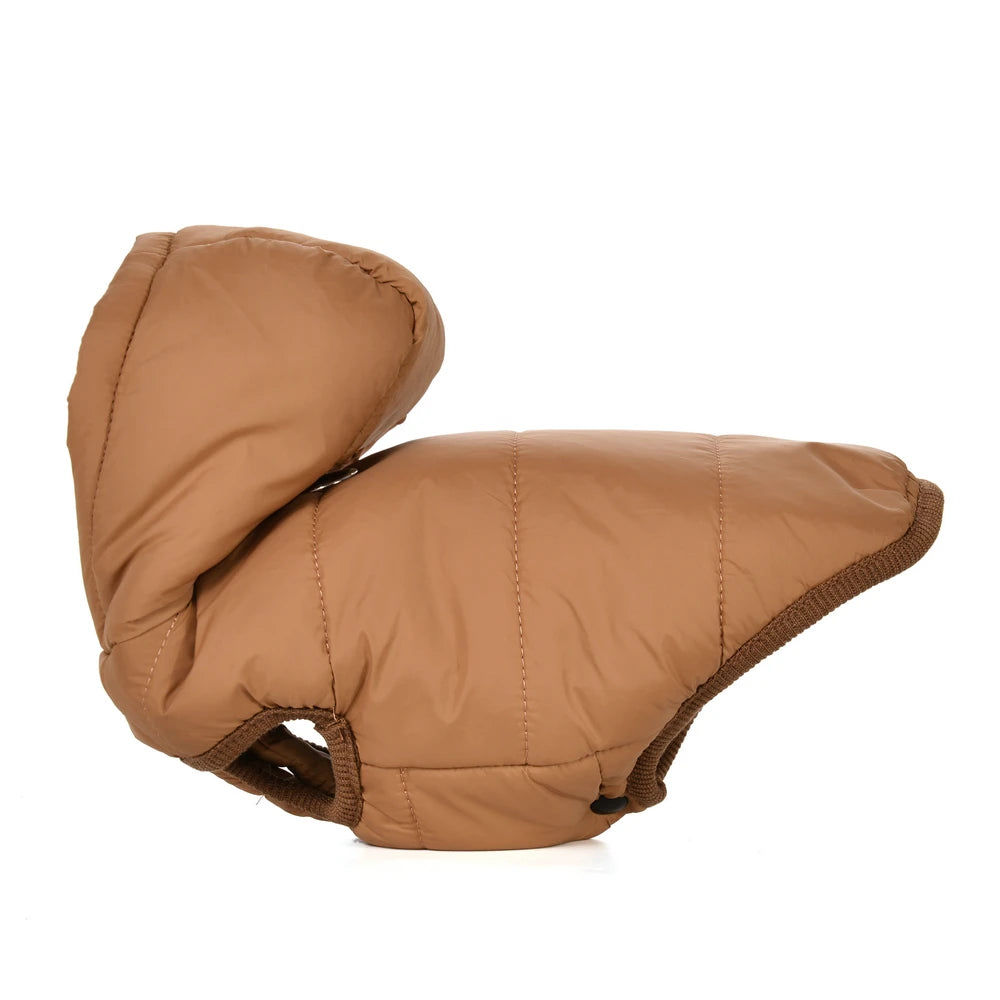 Caldo pile cappotto per cani con cappuccio per cani di piccola taglia media inverno vestiti per cuccioli giacca con anello a D spesso accogliente carlino bassotto Parka costume