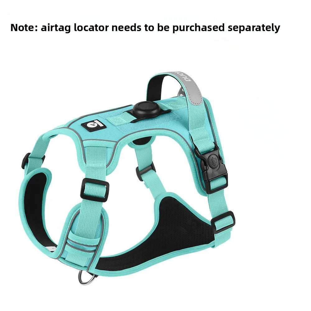 Guinzaglio anti-smarrimento per cani da addestramento all'aperto, pettorina per cani compatibile con AirTag, collare per cani, accessori per cani