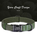 Collare per cani personalizzato Collari per cani in nylon resistente con nome per animali domestici inciso gratuito Collana con fibbia regolabile per cani di taglia piccola, media e grande