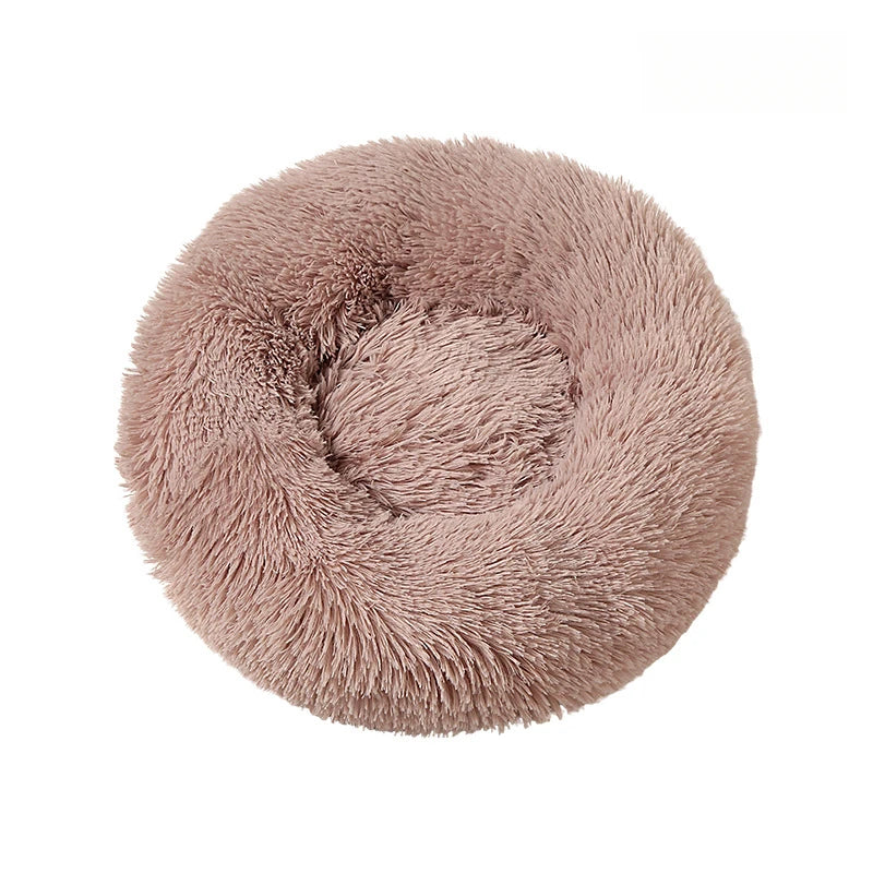 Cuccia Rotonda per Cani, Letto Caldo Invernale per Gatti, Cestino in Peluche Lavabile per Cani di Piccola, Media e Grande Taglia, Divano per Gatti