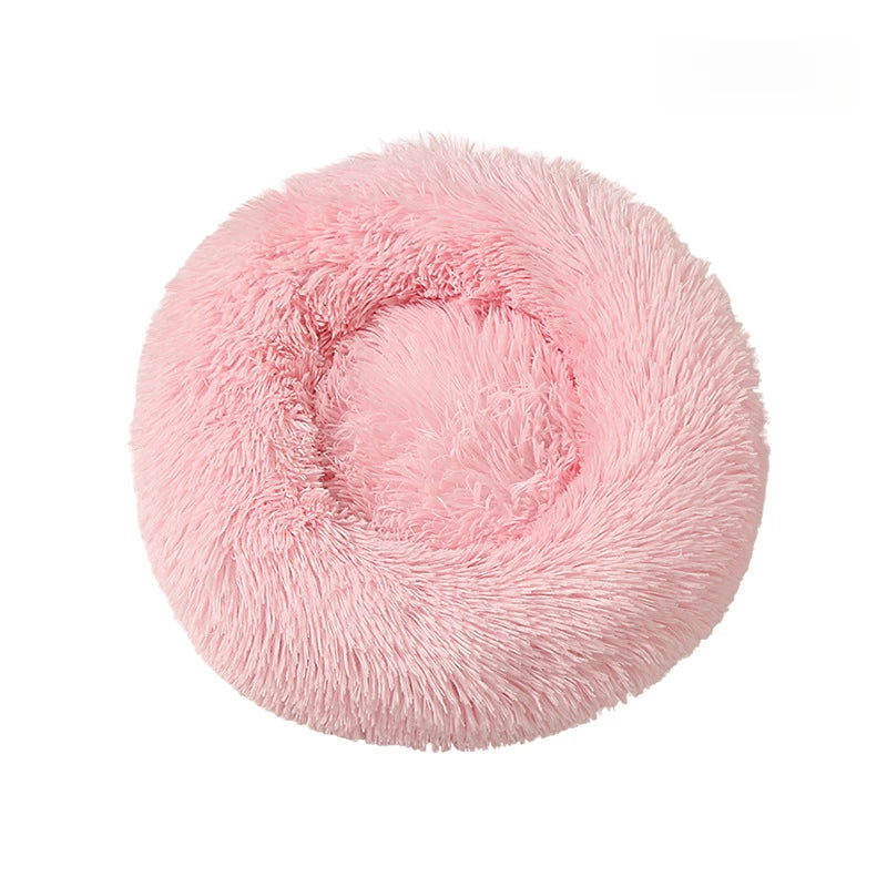 Cuccia Rotonda per Cani, Letto Caldo Invernale per Gatti, Cestino in Peluche Lavabile per Cani di Piccola, Media e Grande Taglia, Divano per Gatti
