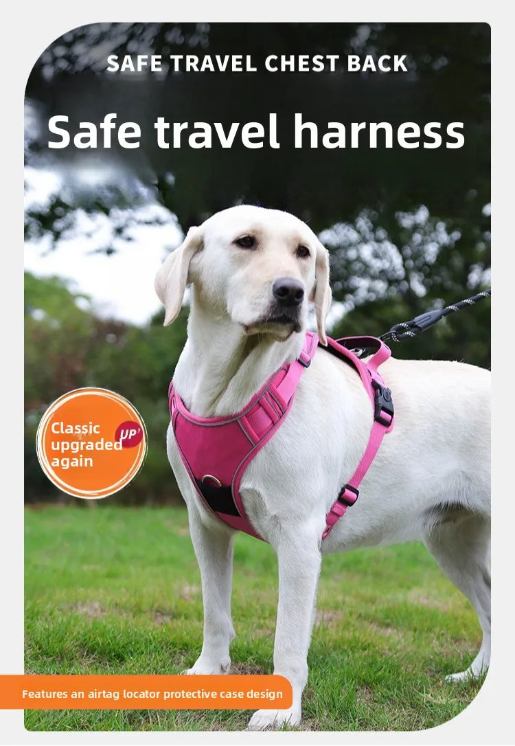 Guinzaglio anti-smarrimento per cani da addestramento all'aperto, pettorina per cani compatibile con AirTag, collare per cani, accessori per cani