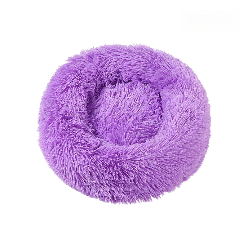 Cuccia Rotonda per Cani, Letto Caldo Invernale per Gatti, Cestino in Peluche Lavabile per Cani di Piccola, Media e Grande Taglia, Divano per Gatti