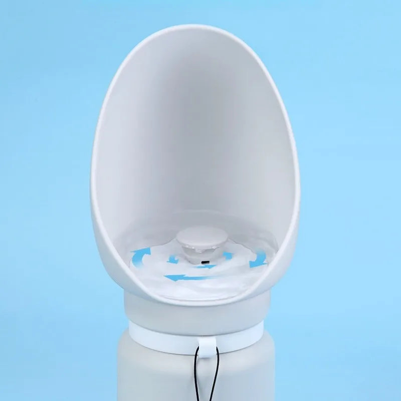 Bottiglia d'Acqua da Viaggio per Animali: Dispenser d'Acqua Pieghevole per Cani con Vassoio - Soluzione Portatile Antigoccia per Idratazione all'Aperto