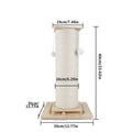 Tiragraffi per Gatti in Legno da 60CM/80CM con Giocattolo a Sfera Sospesa, Tavola in Sisal per Arrampicata e Tiragraffi per Famiglie di Gatti Multipli da Interno