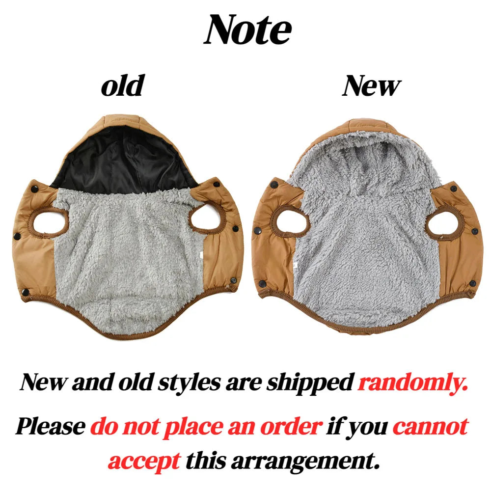 Caldo pile cappotto per cani con cappuccio per cani di piccola taglia media inverno vestiti per cuccioli giacca con anello a D spesso accogliente carlino bassotto Parka costume
