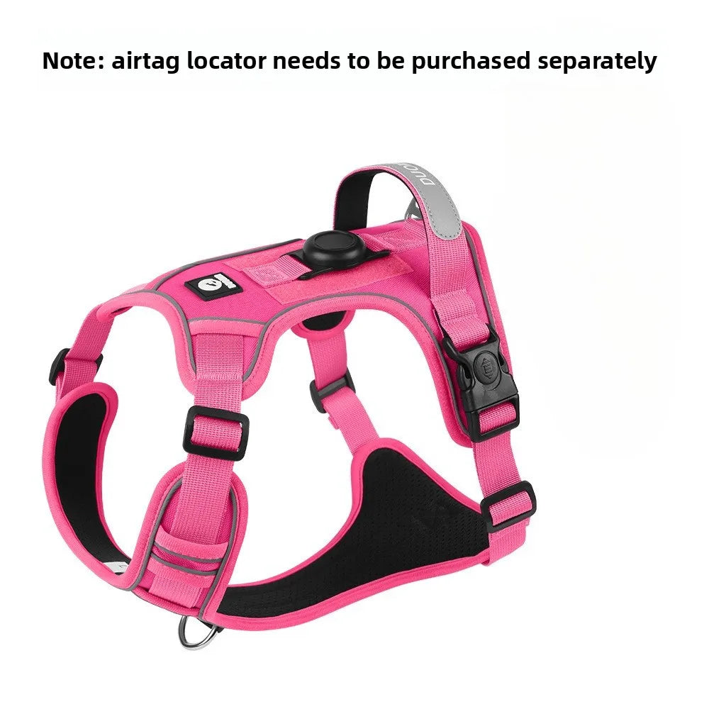 Guinzaglio anti-smarrimento per cani da addestramento all'aperto, pettorina per cani compatibile con AirTag, collare per cani, accessori per cani