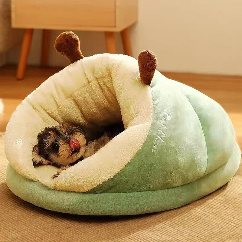 Cuccia per cani di piccola taglia calda invernale, casa per cani traspirante, pantofole carine, letto per cani a forma di sacco per gatti, pieghevole, lavabile, per animali domestici