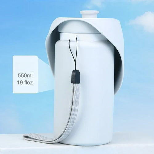 Bottiglia d'Acqua da Viaggio per Animali: Dispenser d'Acqua Pieghevole per Cani con Vassoio - Soluzione Portatile Antigoccia per Idratazione all'Aperto